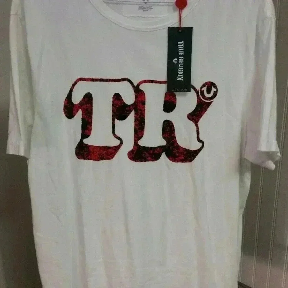 True Religion Optic White TR Copyright Logo Men's